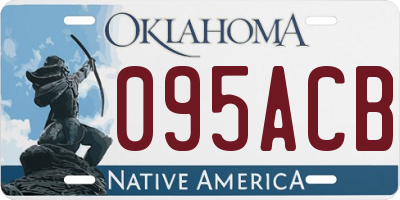 OK license plate 095ACB