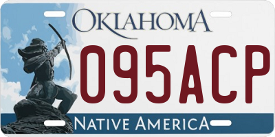 OK license plate 095ACP