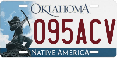 OK license plate 095ACV