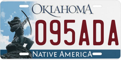 OK license plate 095ADA