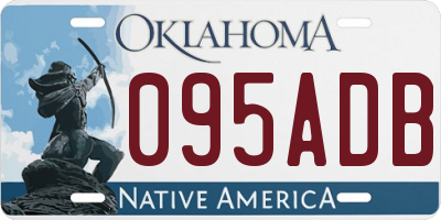 OK license plate 095ADB