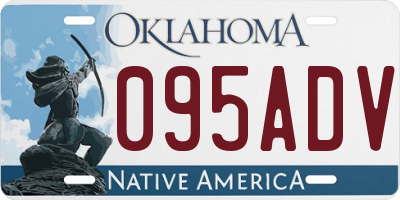 OK license plate 095ADV