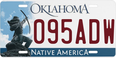 OK license plate 095ADW