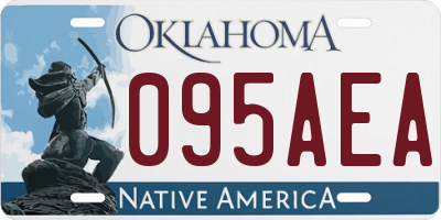 OK license plate 095AEA