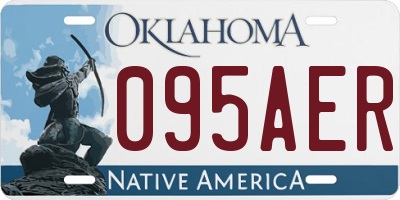 OK license plate 095AER