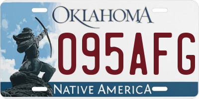 OK license plate 095AFG