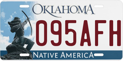 OK license plate 095AFH