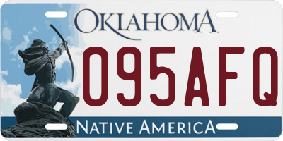 OK license plate 095AFQ
