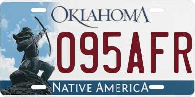 OK license plate 095AFR