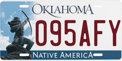 OK license plate 095AFY