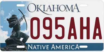 OK license plate 095AHA