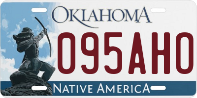 OK license plate 095AHO