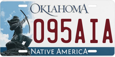 OK license plate 095AIA