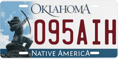 OK license plate 095AIH