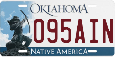 OK license plate 095AIN