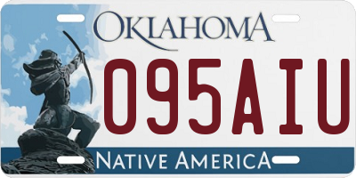 OK license plate 095AIU