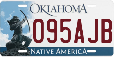 OK license plate 095AJB