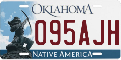 OK license plate 095AJH