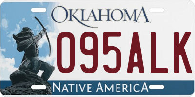 OK license plate 095ALK