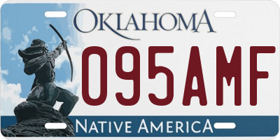 OK license plate 095AMF