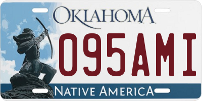OK license plate 095AMI