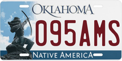 OK license plate 095AMS