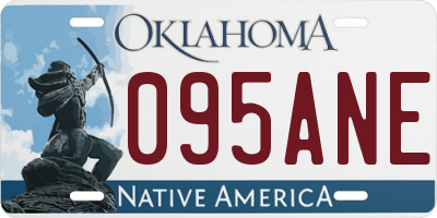 OK license plate 095ANE
