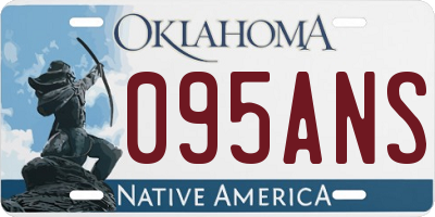 OK license plate 095ANS