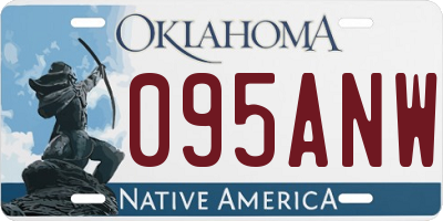 OK license plate 095ANW