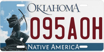 OK license plate 095AOH