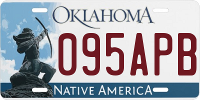 OK license plate 095APB