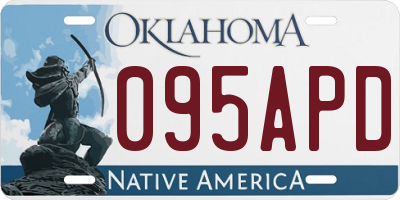 OK license plate 095APD