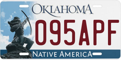 OK license plate 095APF