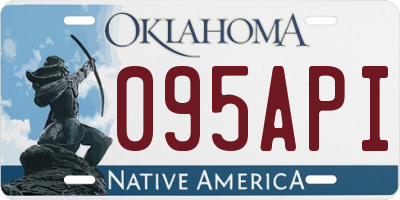 OK license plate 095API