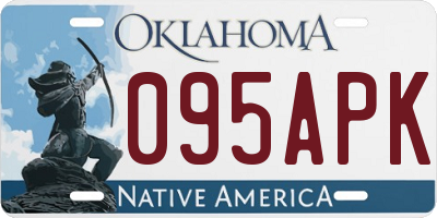 OK license plate 095APK