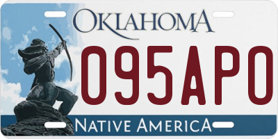 OK license plate 095APO