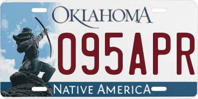 OK license plate 095APR