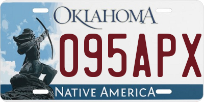 OK license plate 095APX