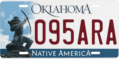 OK license plate 095ARA