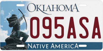 OK license plate 095ASA