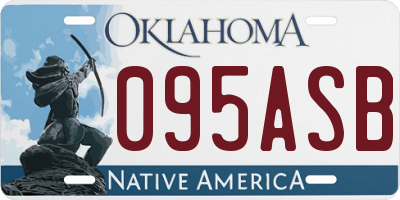 OK license plate 095ASB