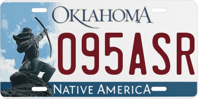 OK license plate 095ASR
