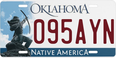 OK license plate 095AYN