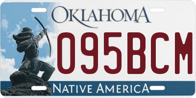 OK license plate 095BCM