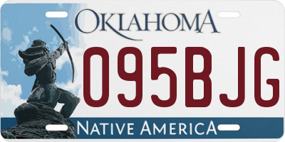 OK license plate 095BJG