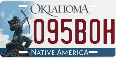 OK license plate 095BOH