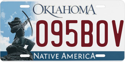 OK license plate 095BOV