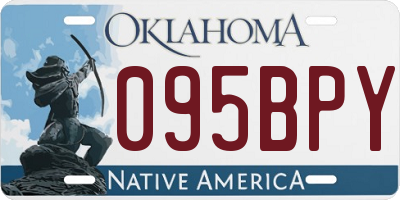 OK license plate 095BPY