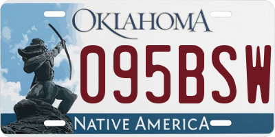 OK license plate 095BSW