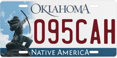 OK license plate 095CAH